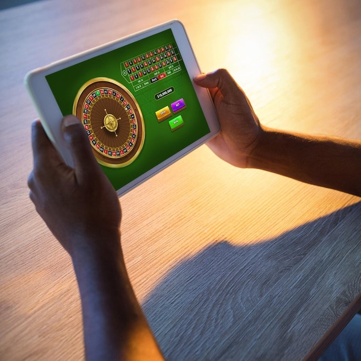 Antarmuka aplikasi mobile slotasiabet menampilkan pasaran Liga 1 dan meja live dealer